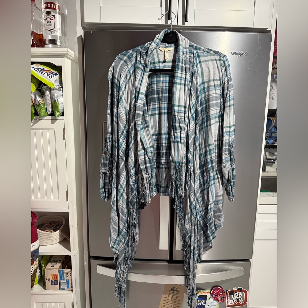 Matilda Jane Plaid Fringe Cardigan
